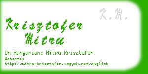 krisztofer mitru business card